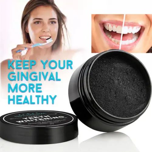 Activated Charcoal Powder - 30 г отбеливающий зубной порошок, насадка