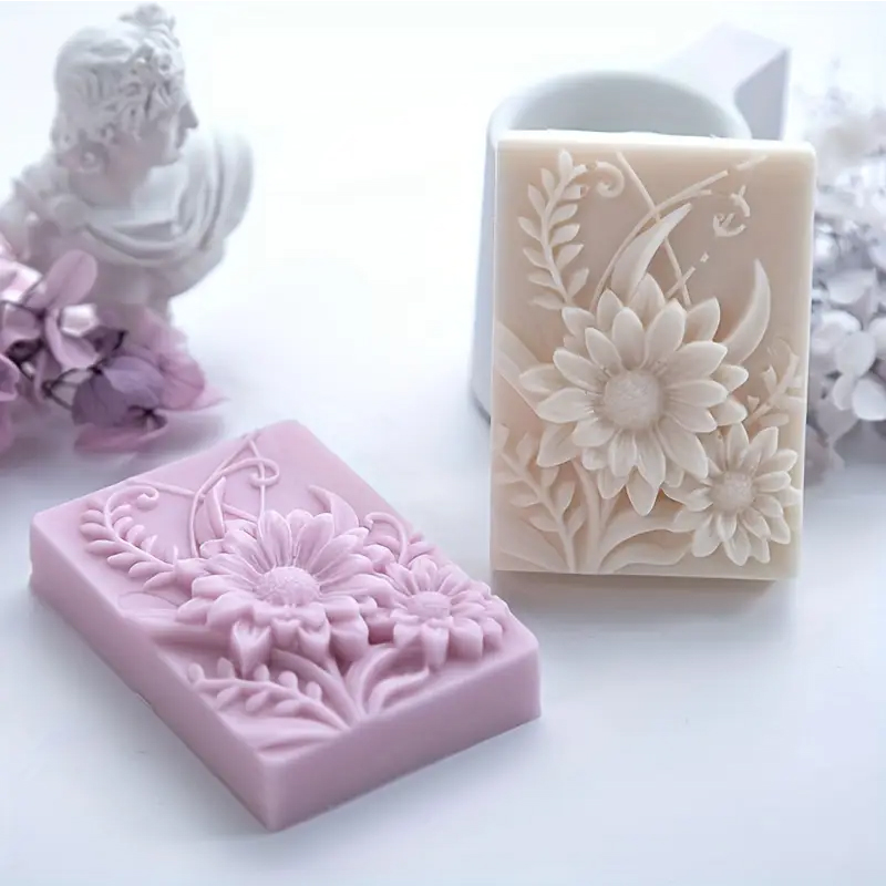 Soap Making Chemical - 3D цветок квадратное мыло силиконовая форма